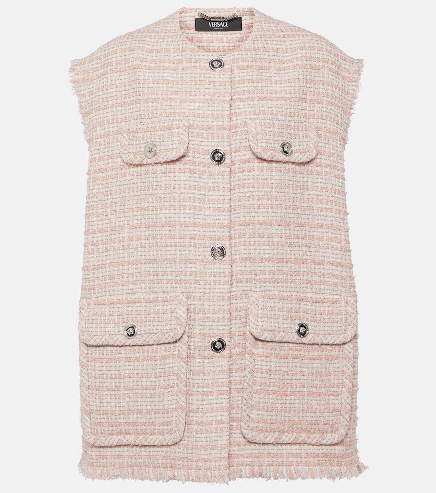 versace oversized tweed vest