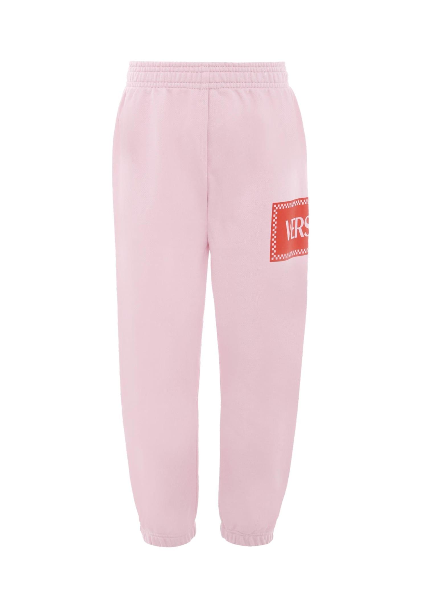 versace pink trackpants with 90 vintage logo for girl