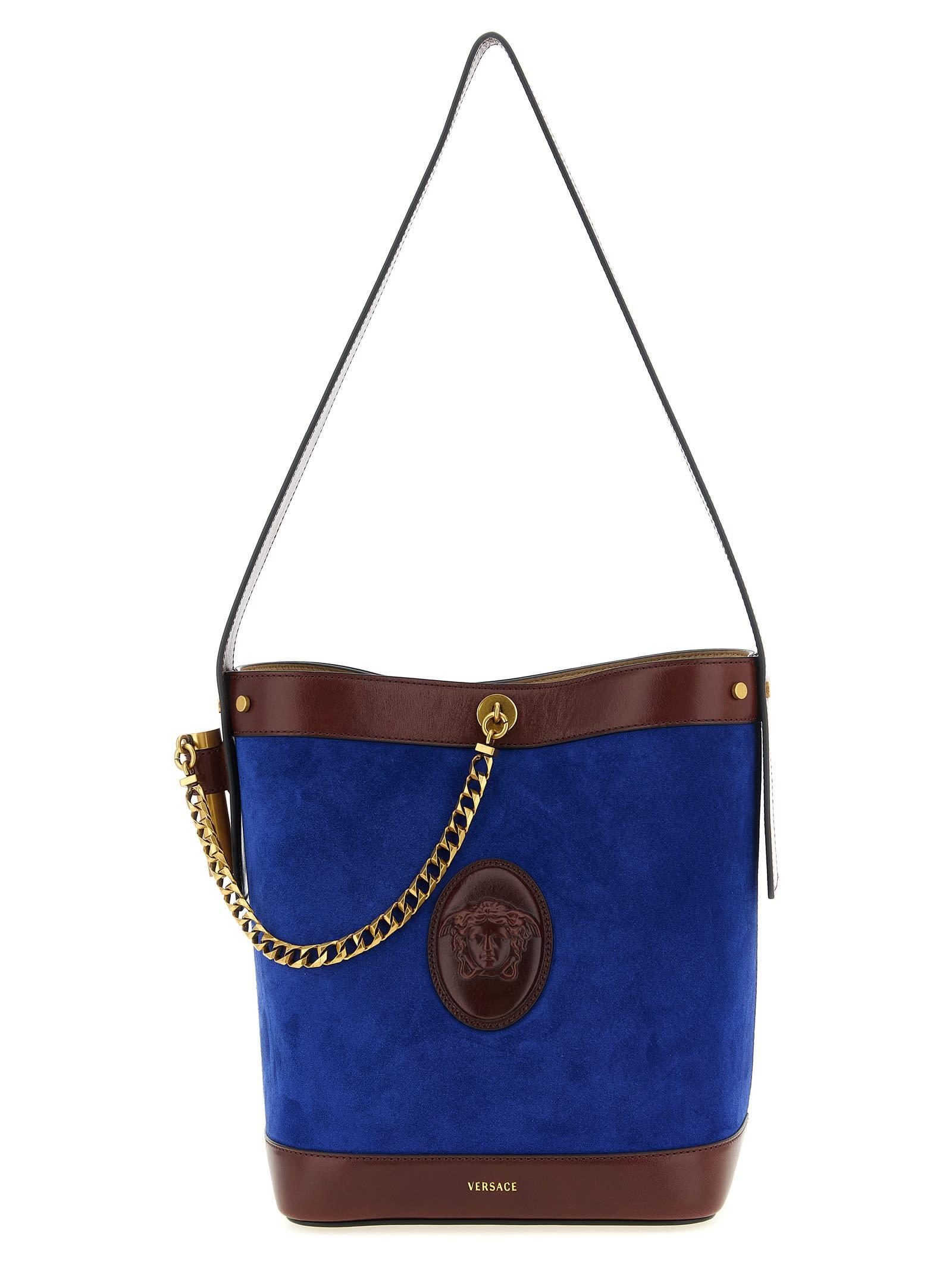 versace pivot small bucket bag