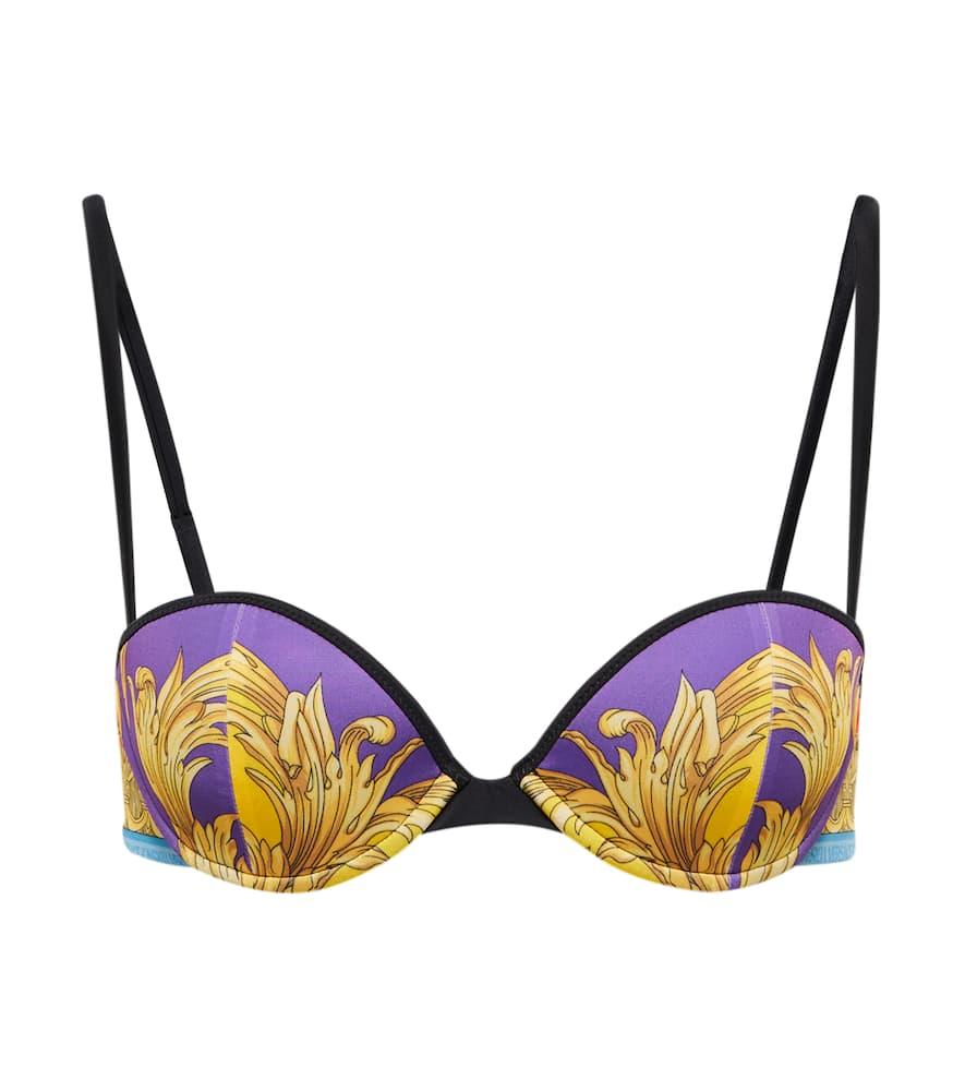 versace printed balconette bikini top