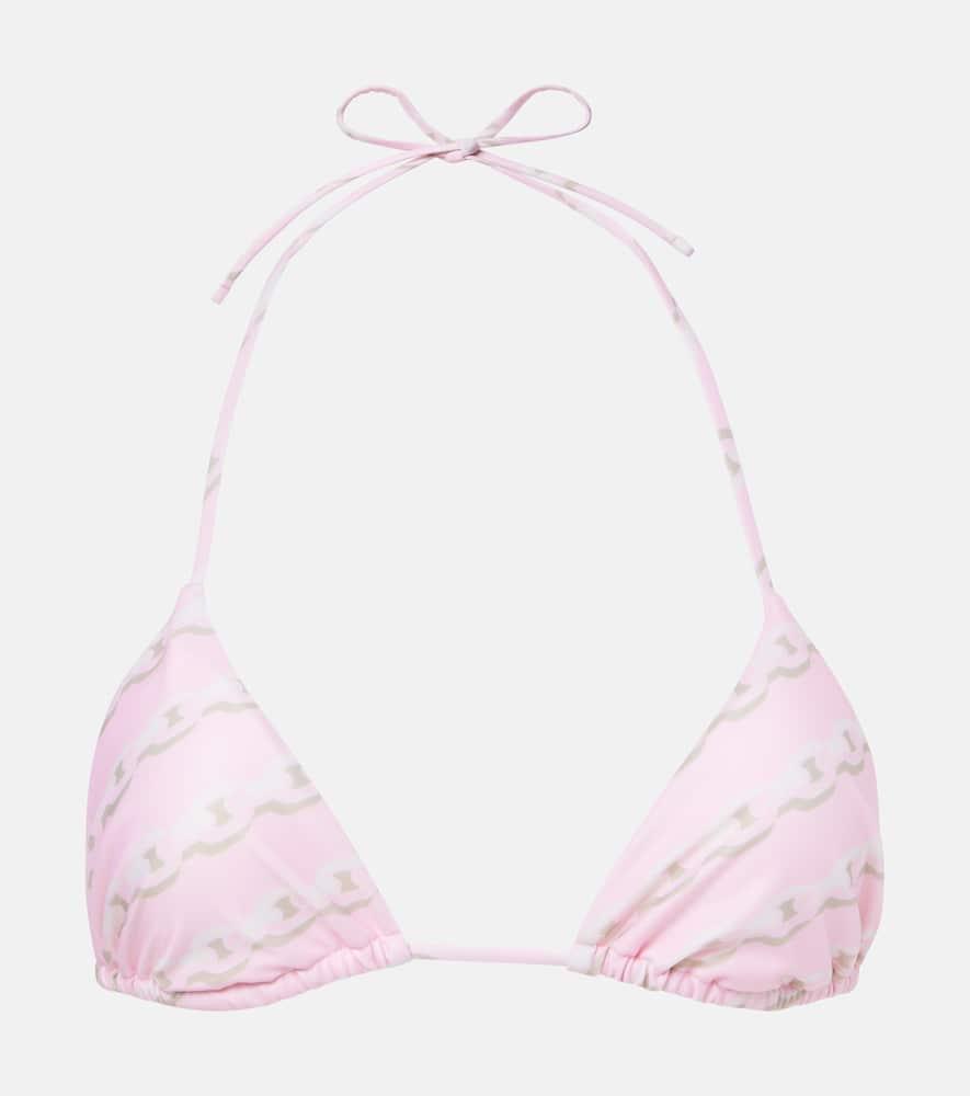 versace printed bikini top