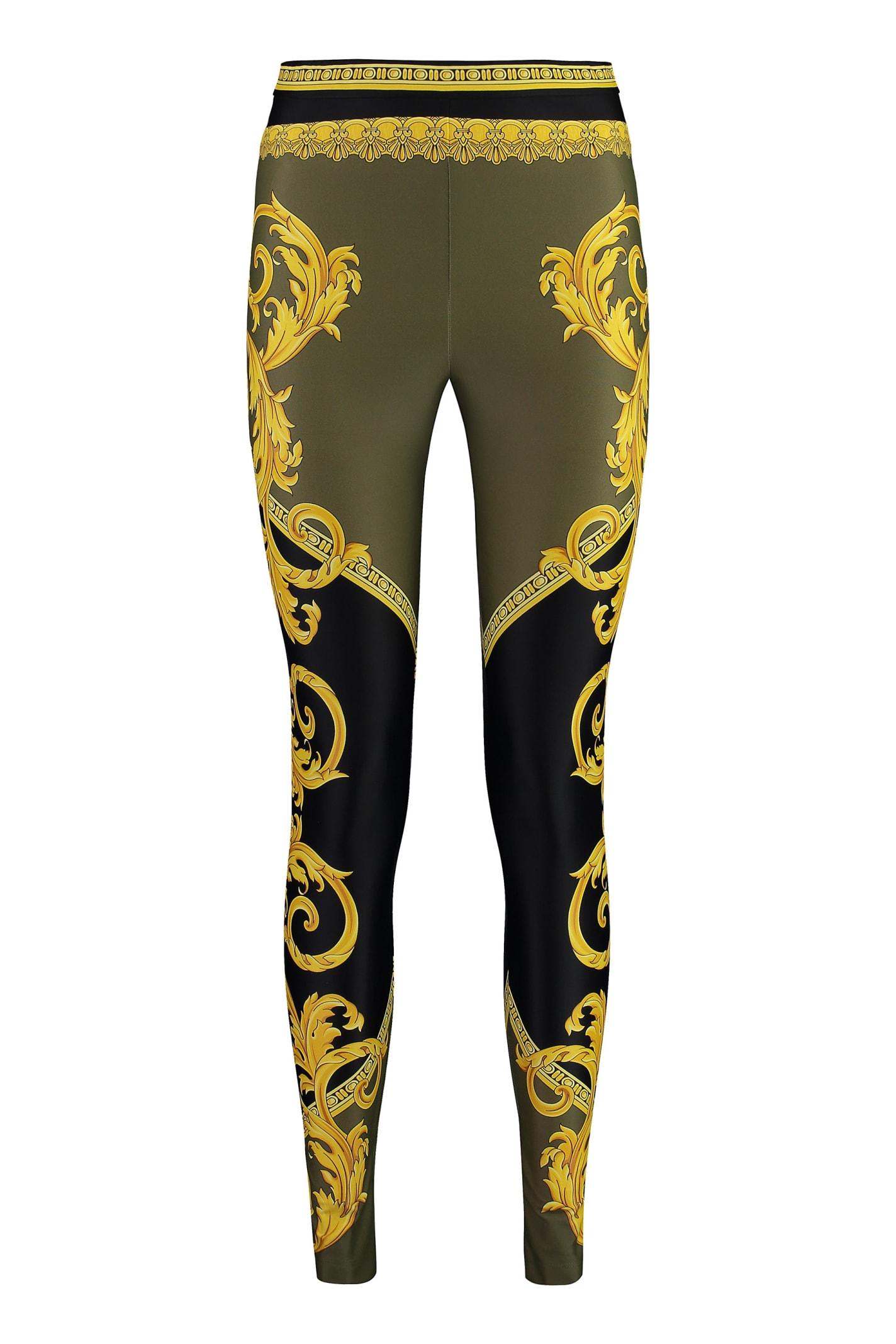 versace printed leggings