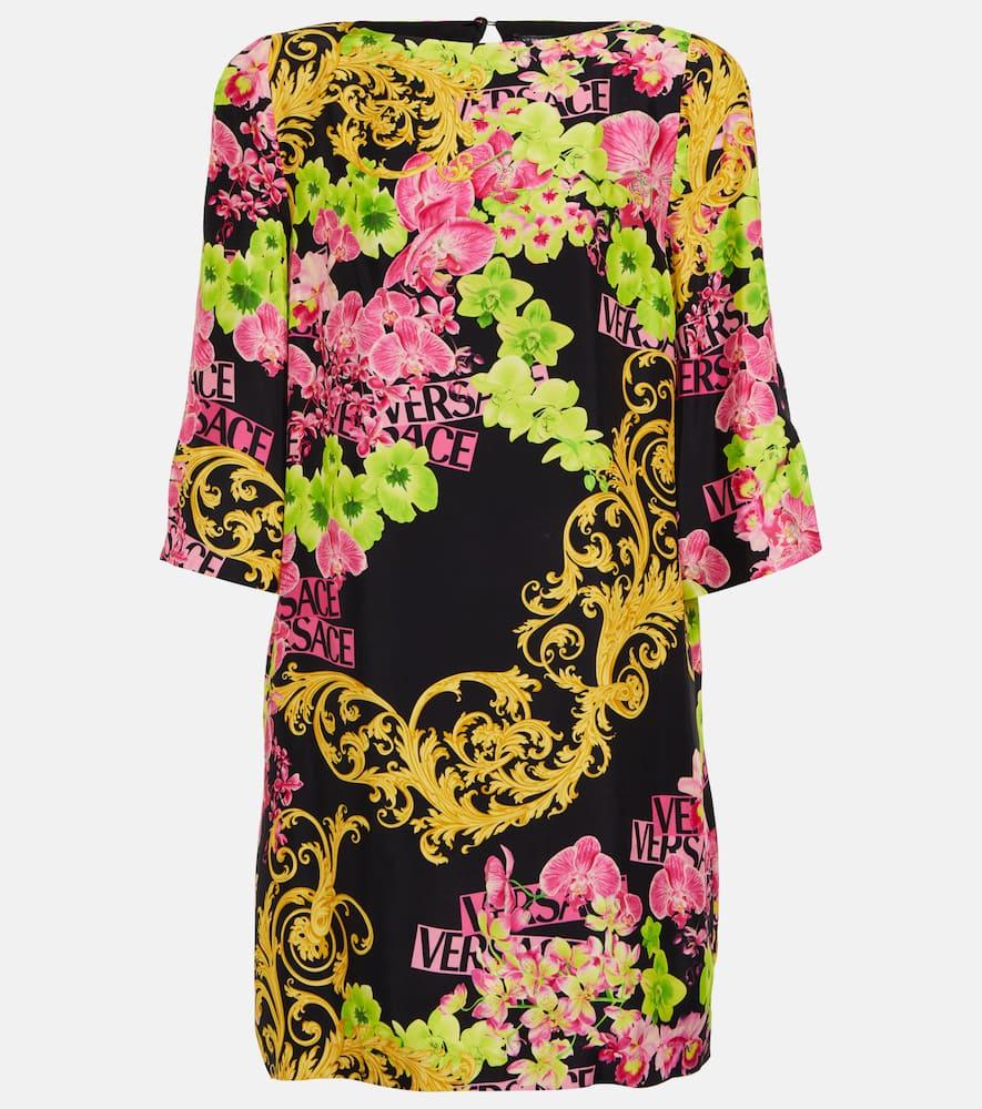 versace printed minidress