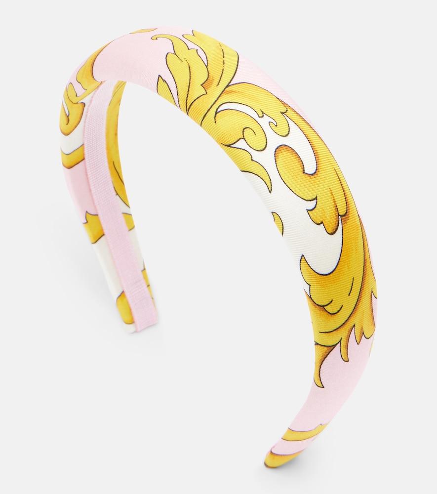 versace printed silk headband