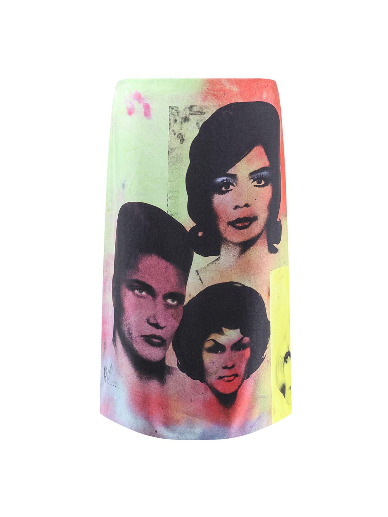 versace printed silk twill midi skirt