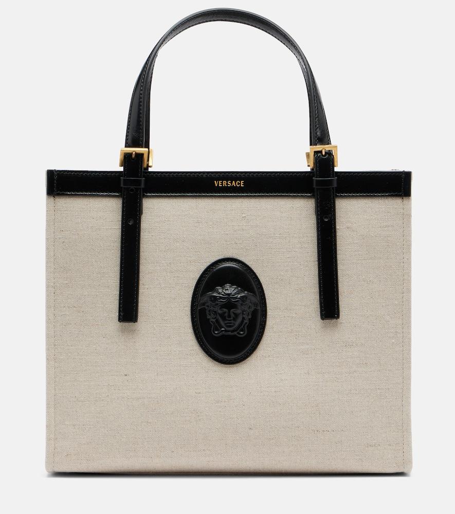 versace rivière small canvas tote bag