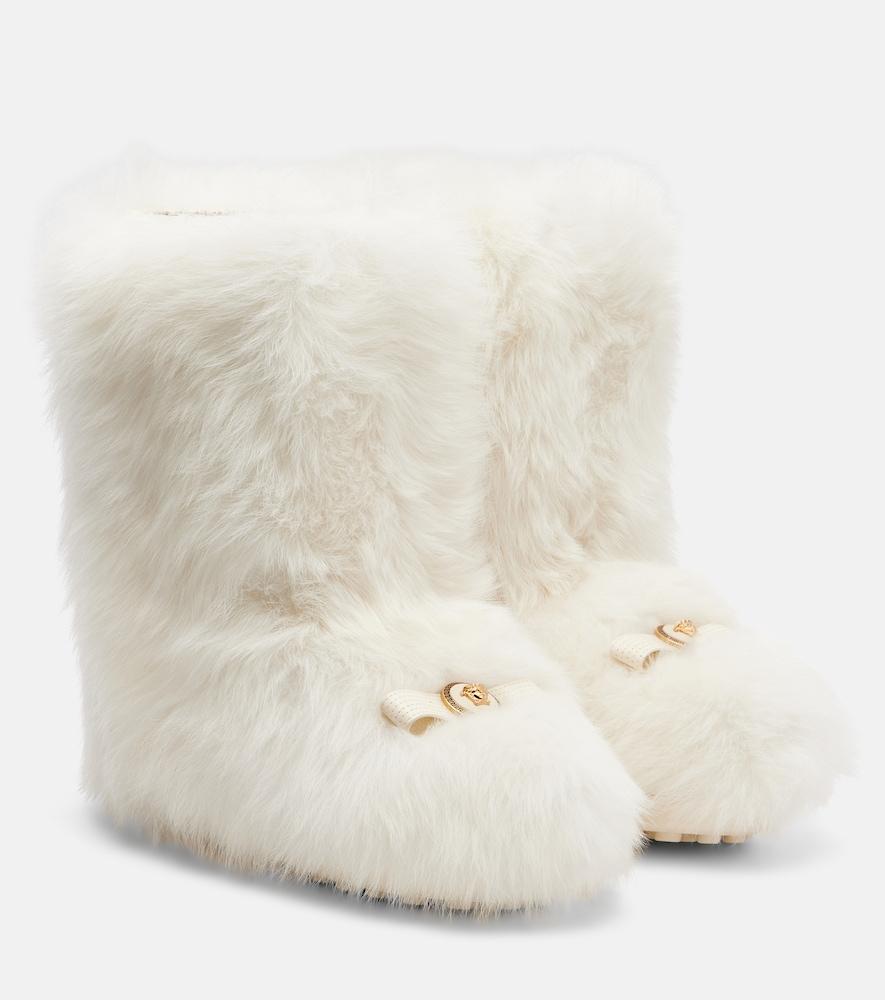 versace shearling boots