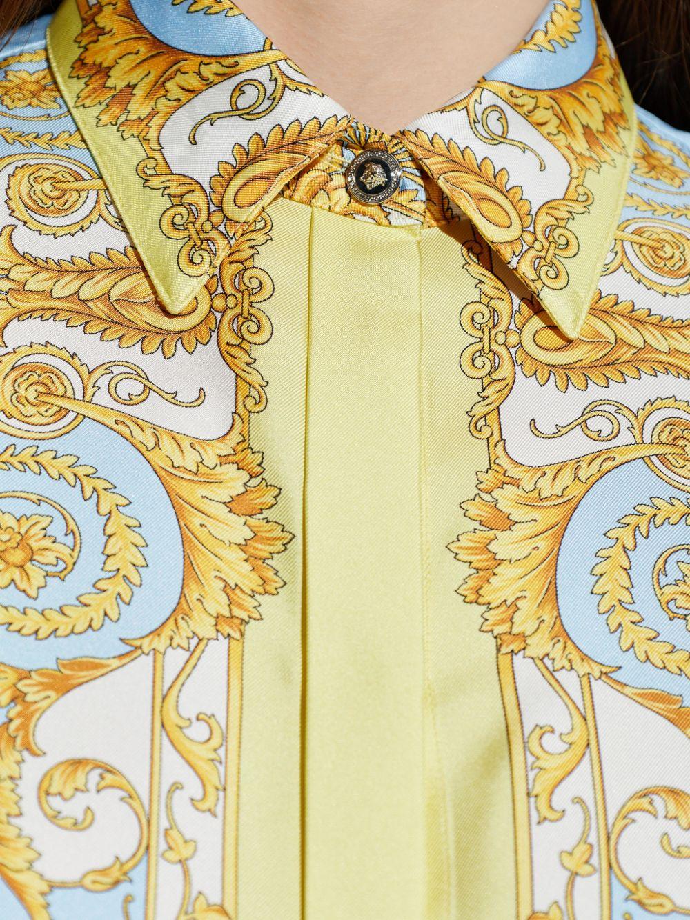 versace shirts clear blue outer:silk - women