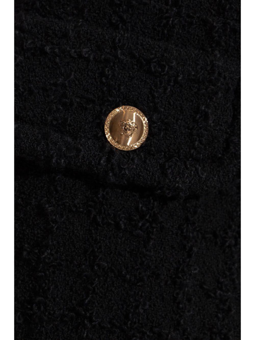 versace shorts black virgin wool mohair nylon - women