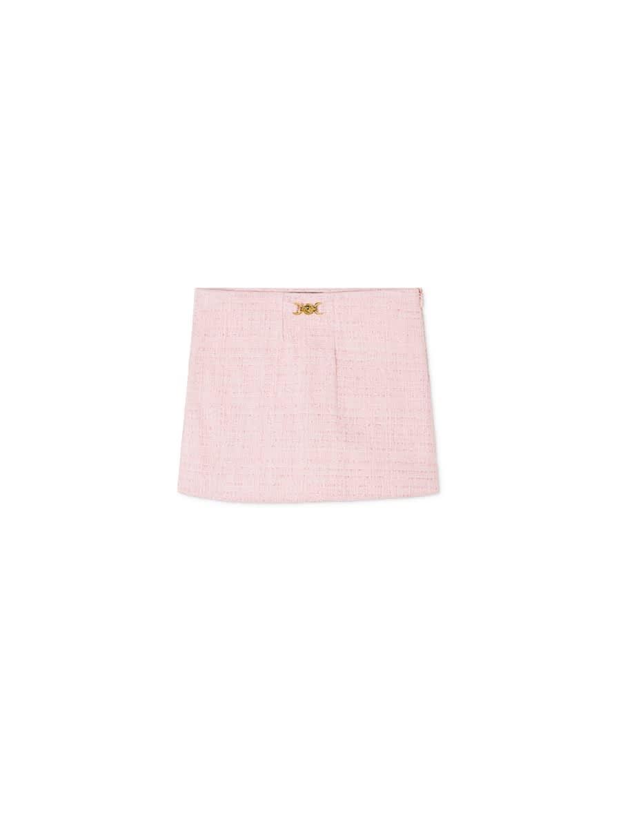 versace skirt cotton mix tweed