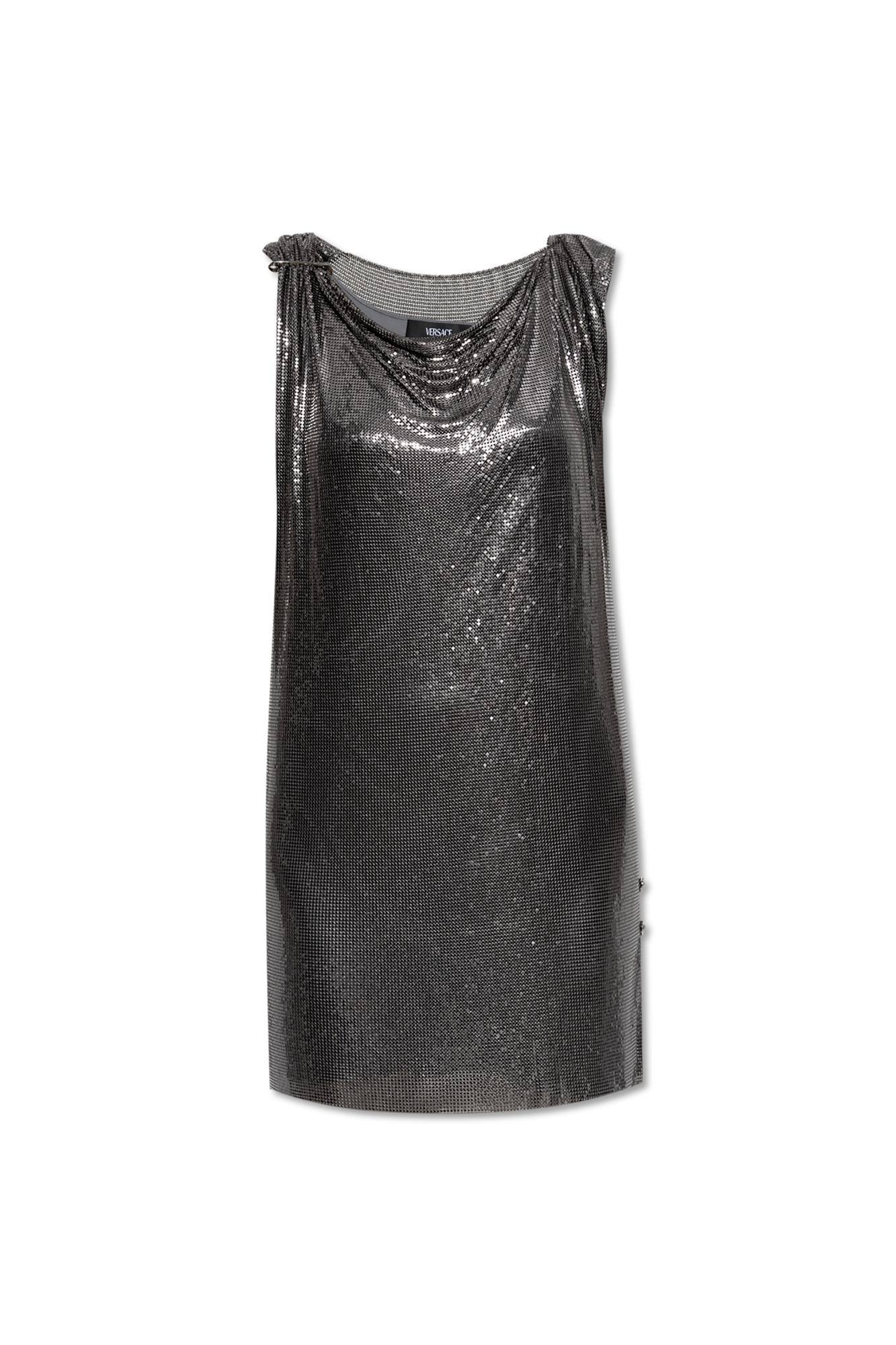 versace sleeveless sequin dress