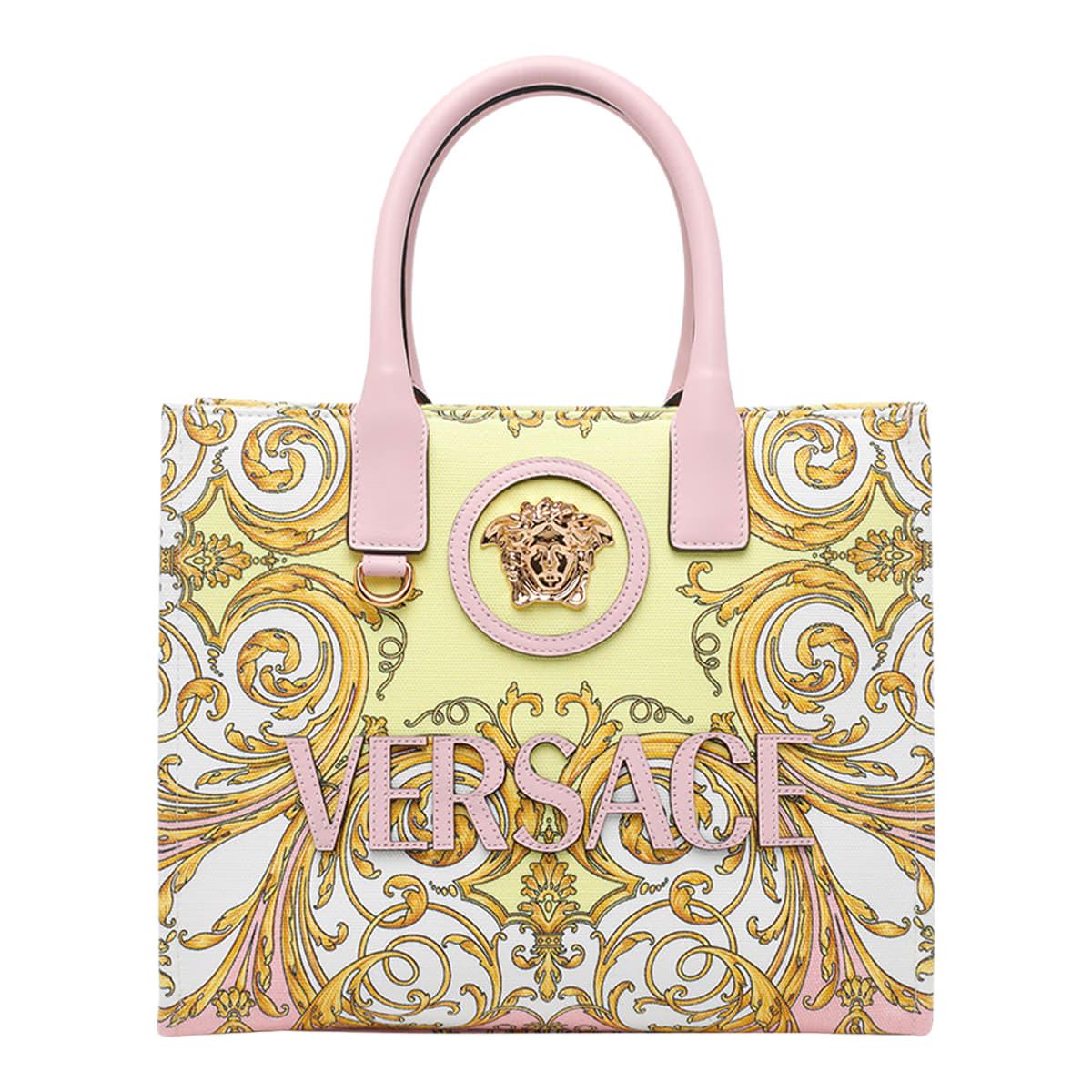 versace small la medusa printed shopping bag