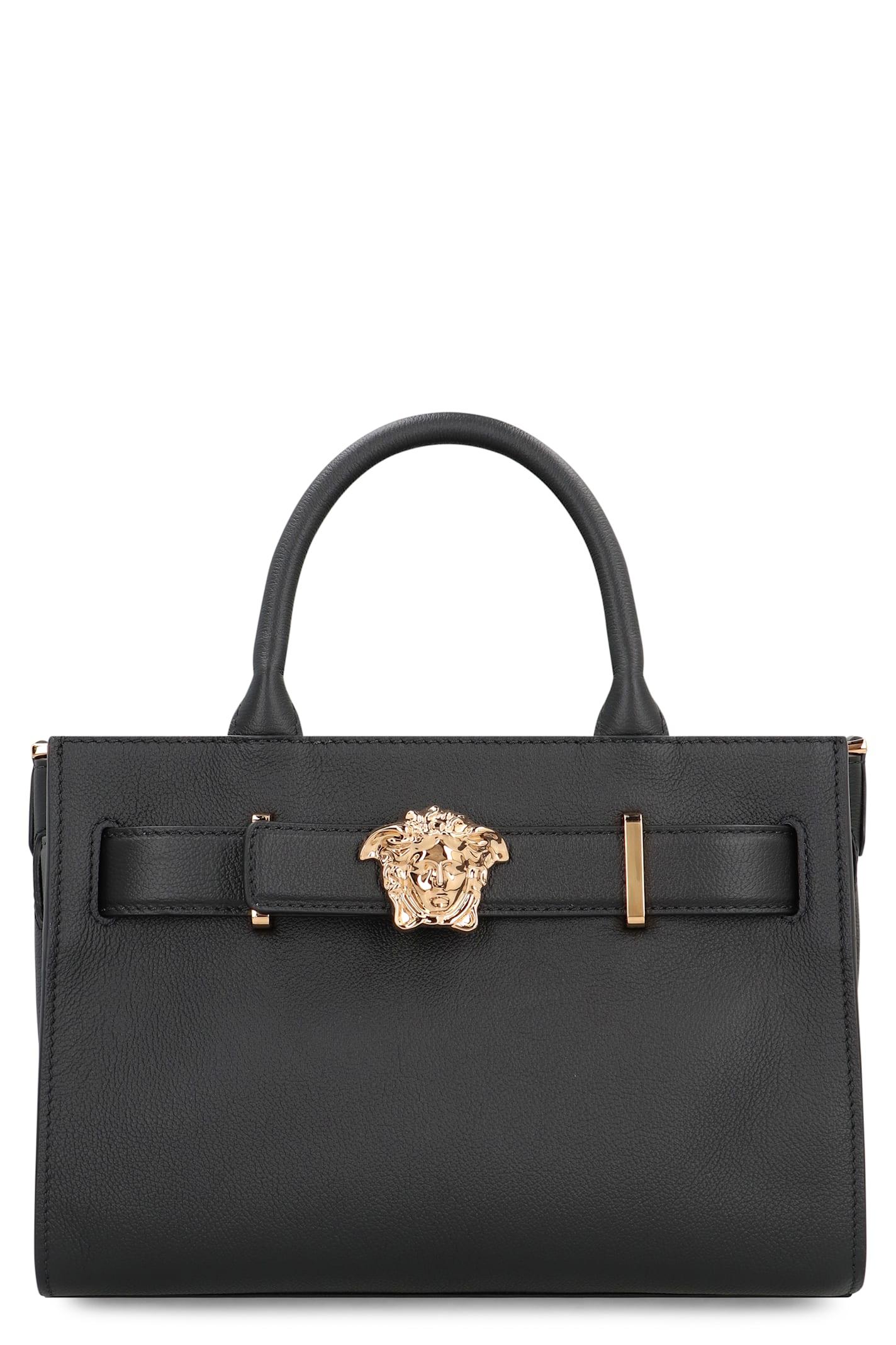 versace small leather tote