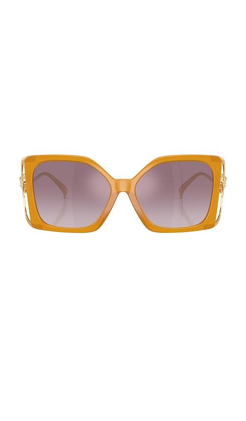 versace square sunglasses in yellow.