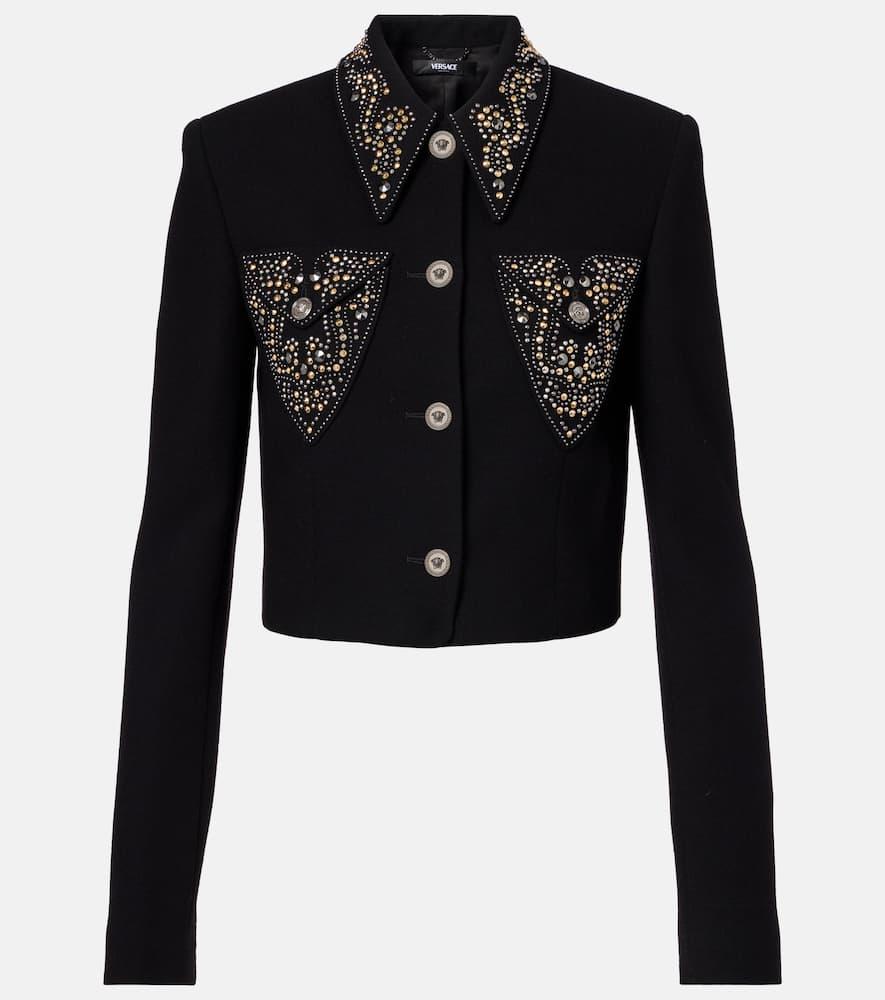 versace studded wool