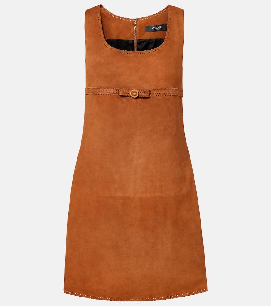 versace suede minidress