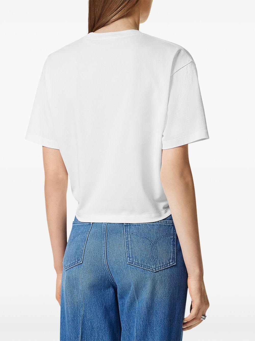 versace t-shirts and polos white cotton - women