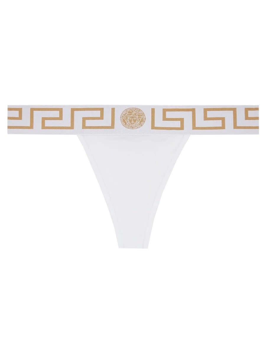 versace thong with greek