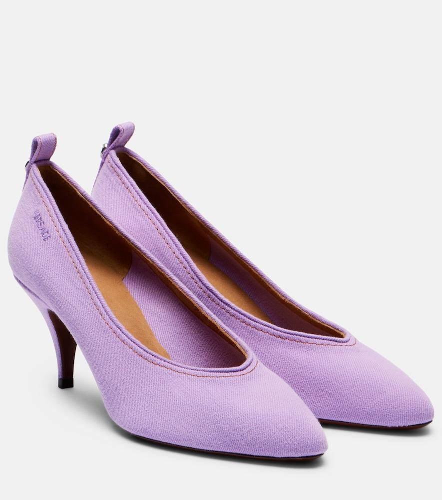 versace tina denim pumps