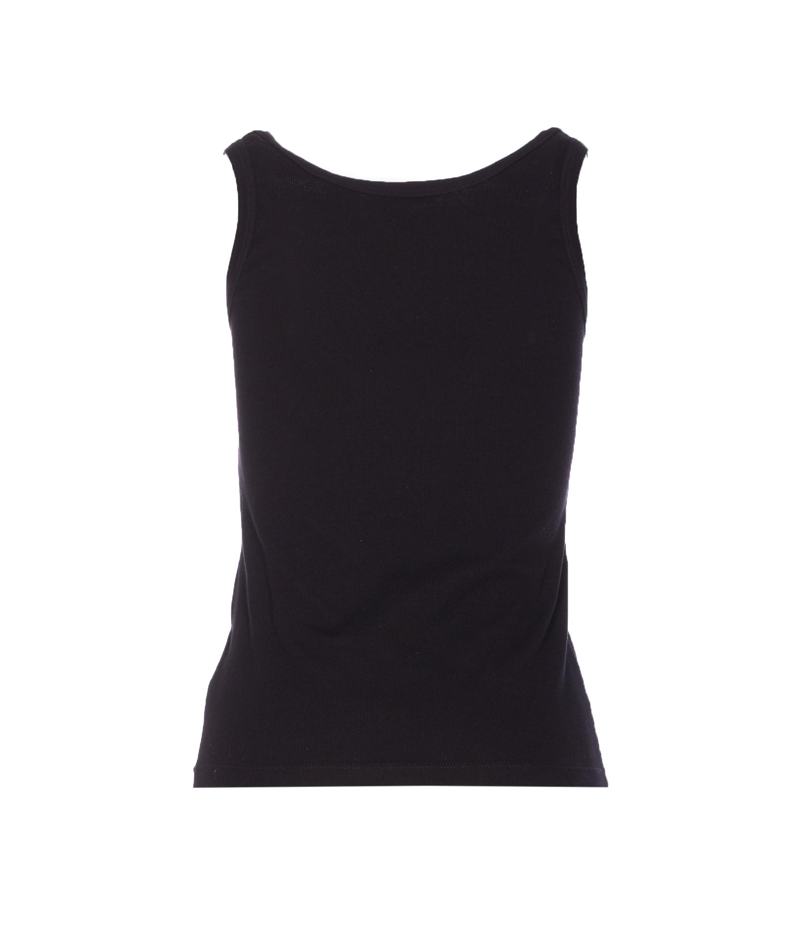 versace top black cotton - women
