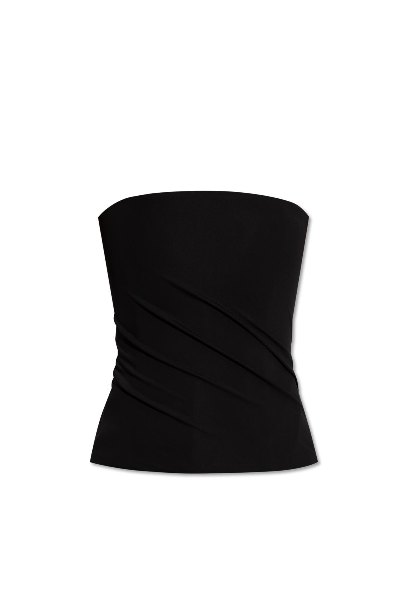 versace top with exposed shoulders