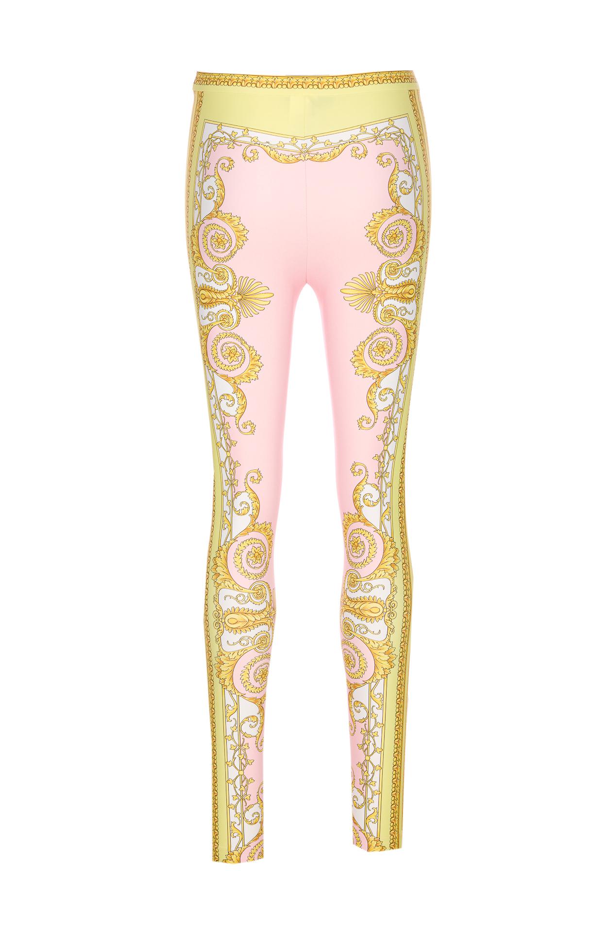 versace trousers pink polyamide - women