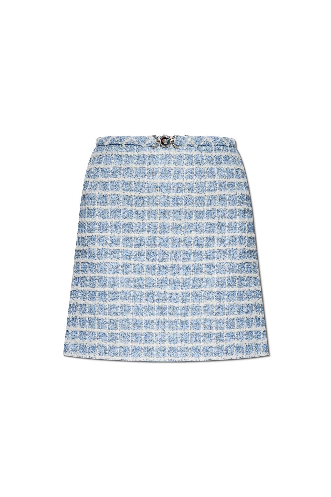 versace tweed skirt with lurex thread