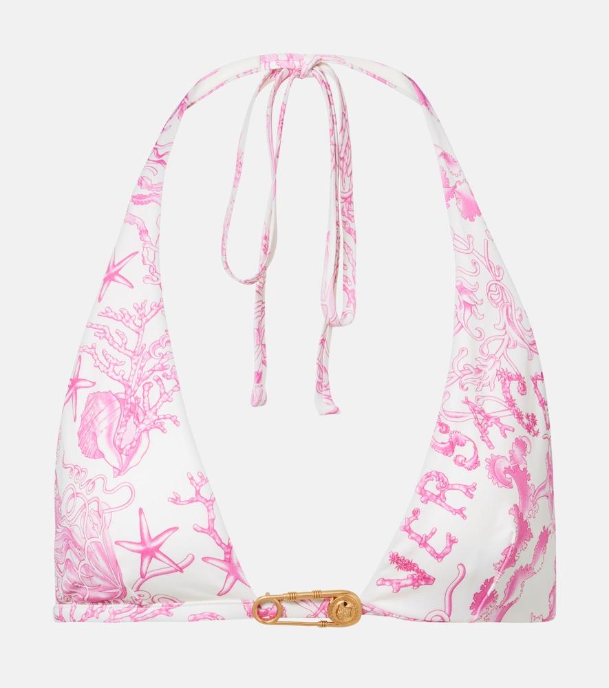 versace underwater barocco bikini top