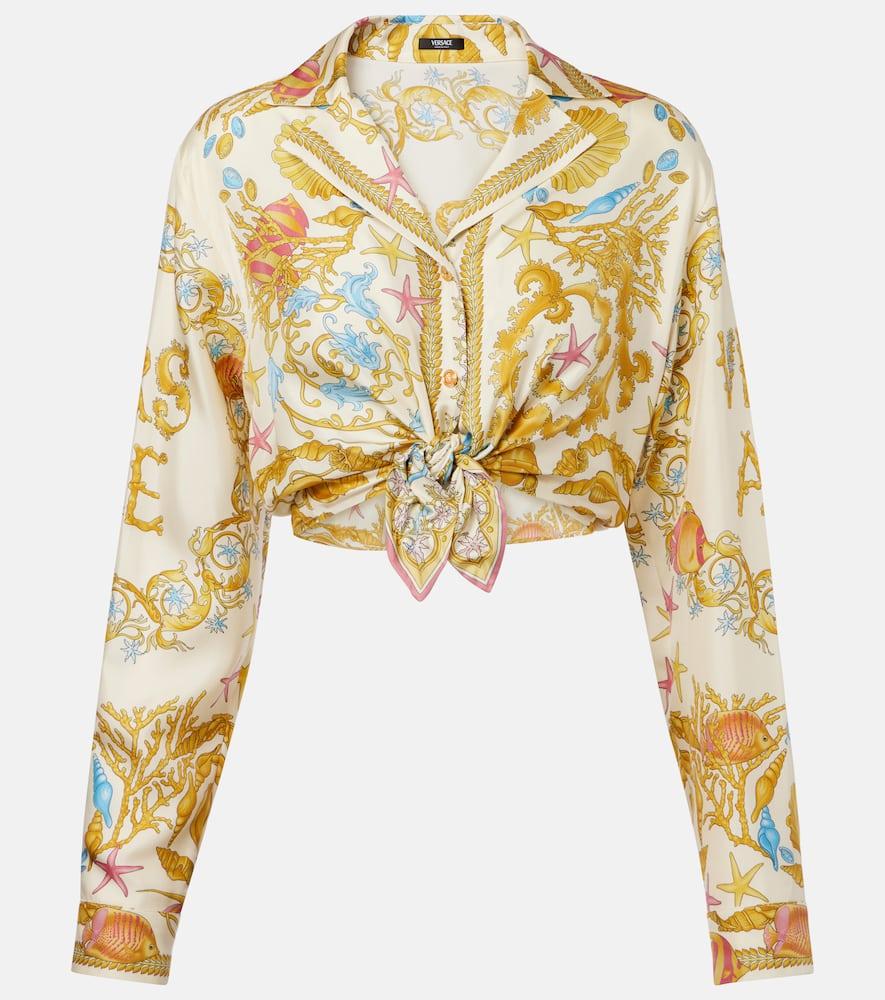 versace underwater barocco crop top