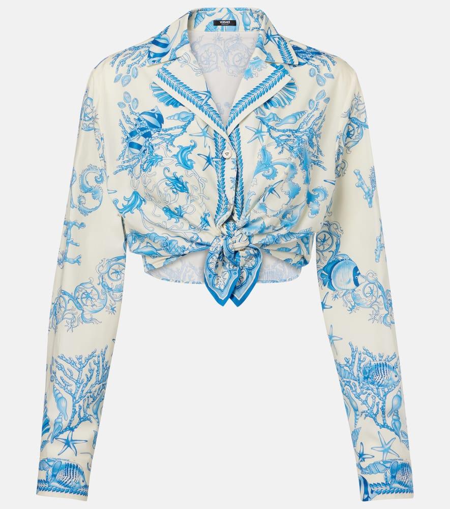 versace underwater barocco crop top