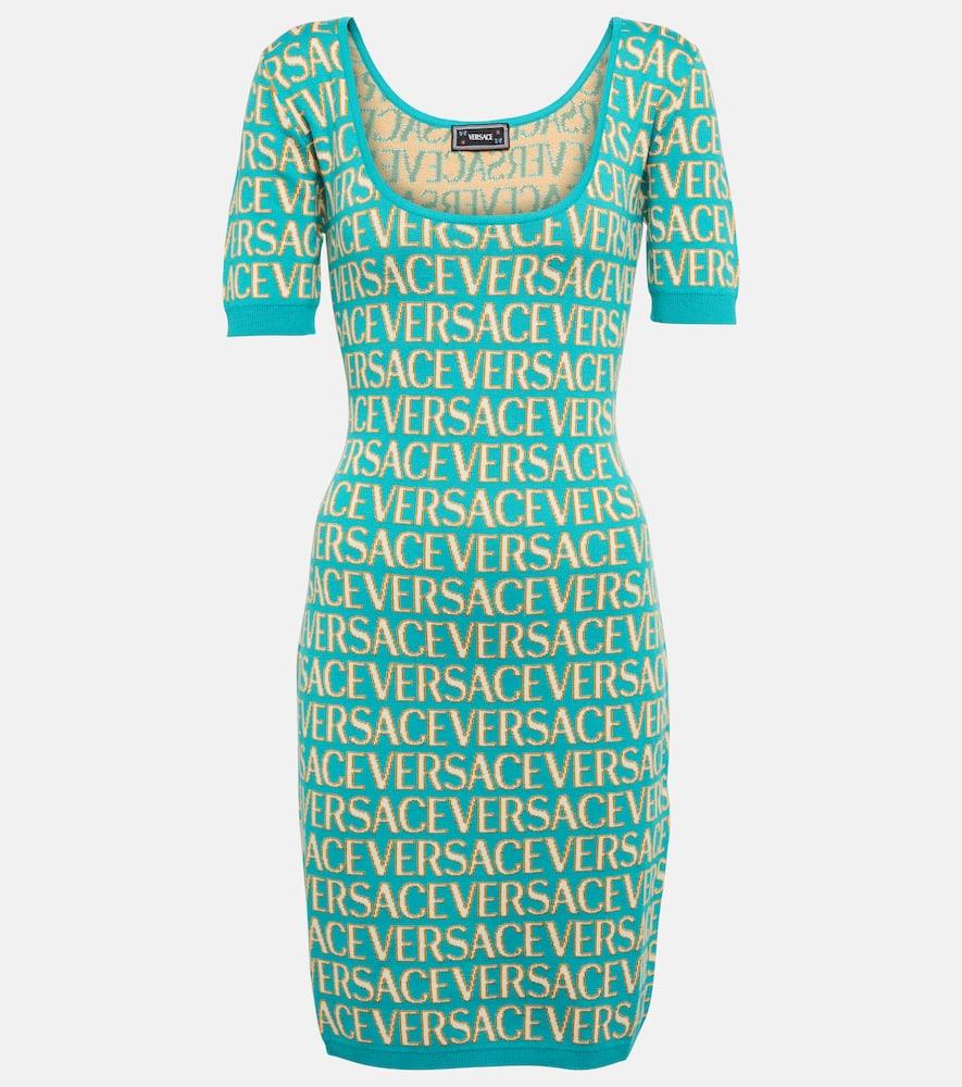 versace versace allover intarsia minidress