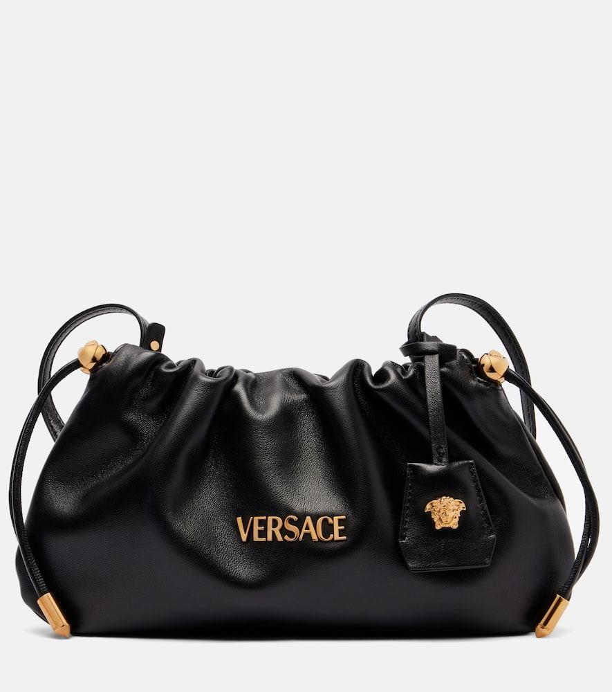 versace versace tag mini leather tote bag