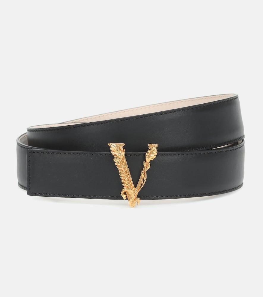 versace virtus leather belt