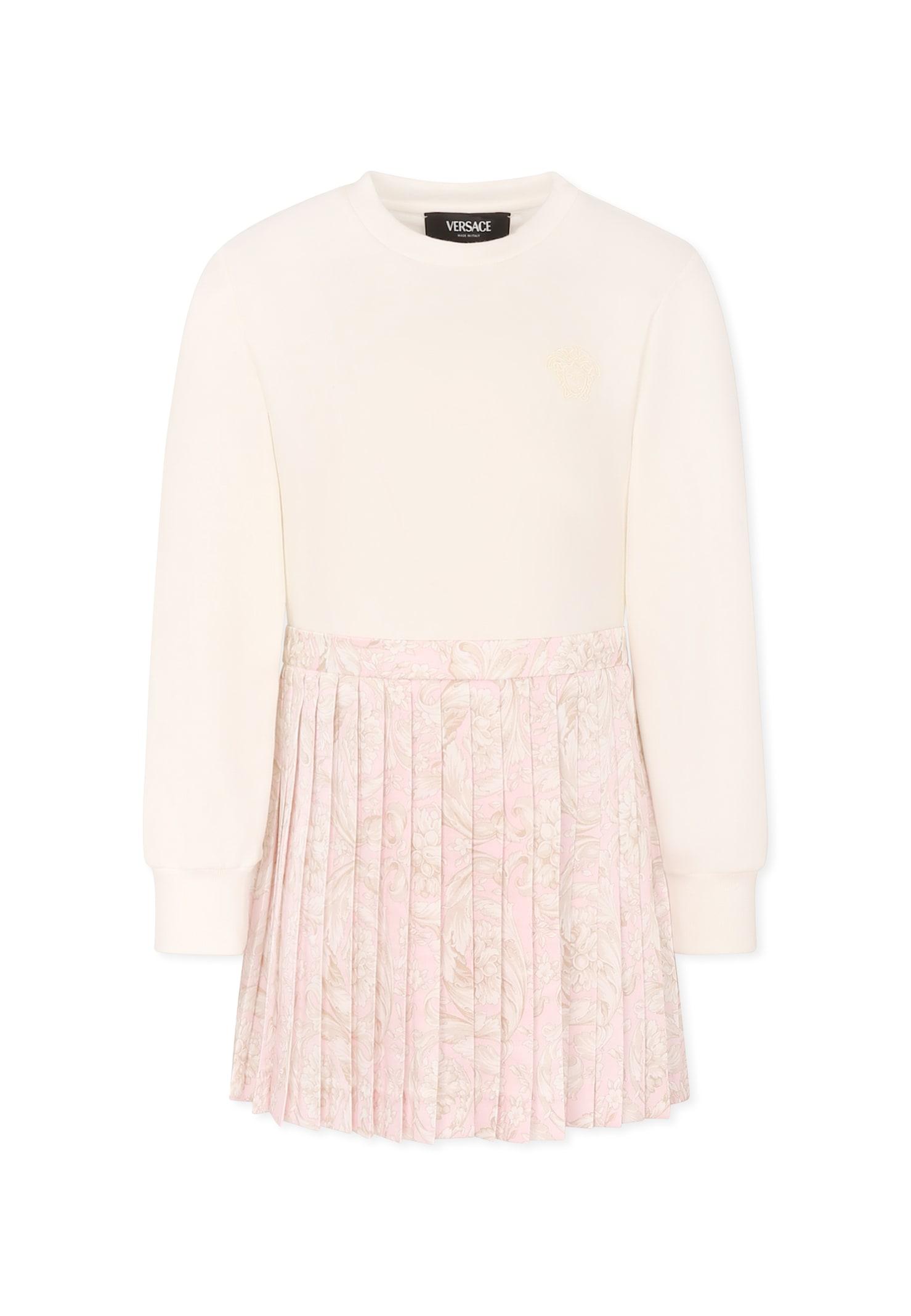 versace white dress for girl with medusa