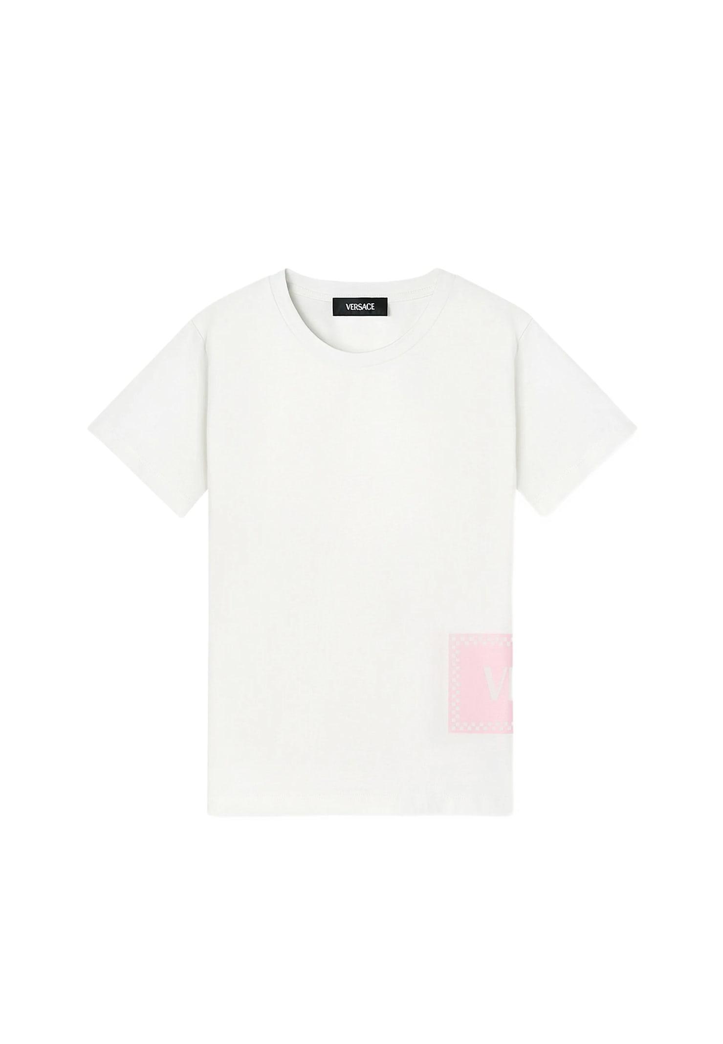 versace white t-shirt with 90 vintage logo for girl