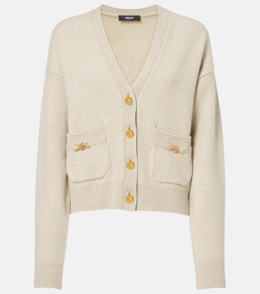 versace wool and cashmere cardigan