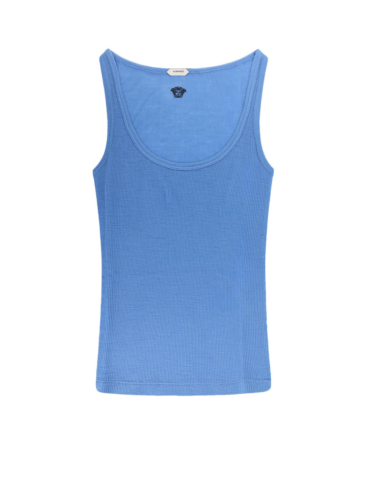 versace wool tank top with back logo