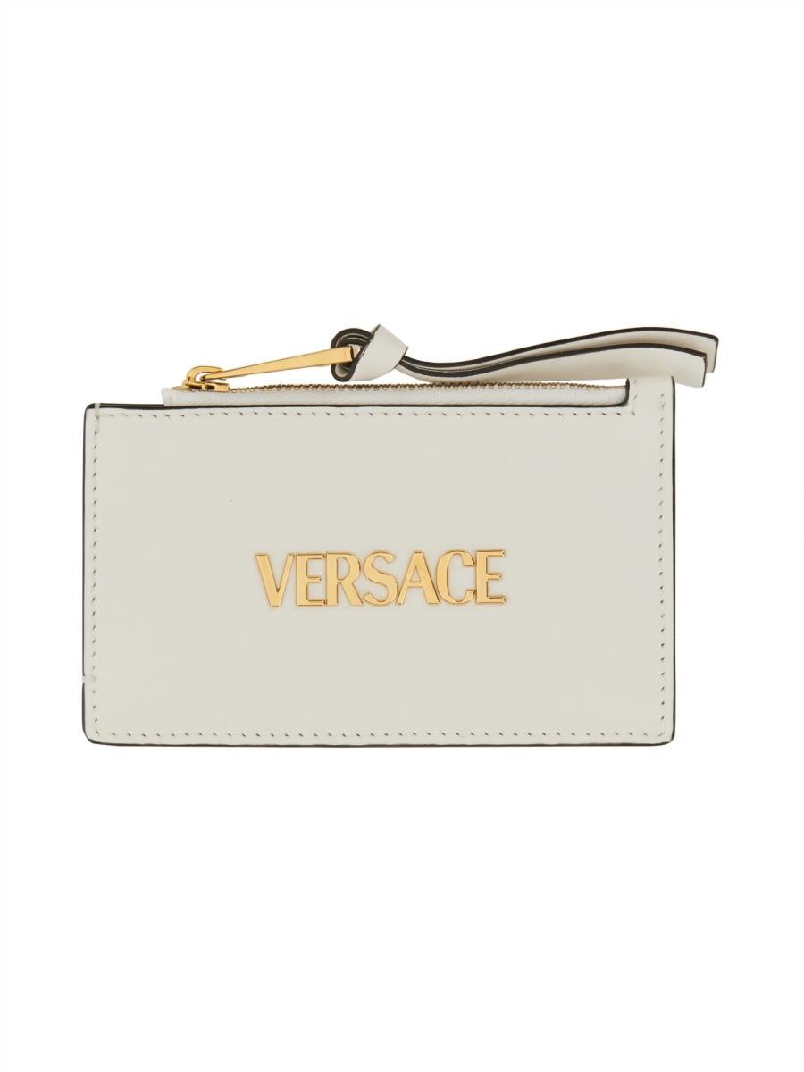 versace zipper card holder tag