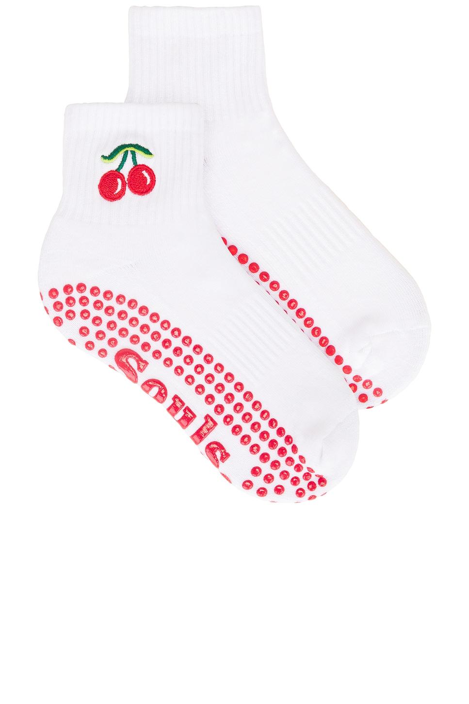 very cherry grip socks
