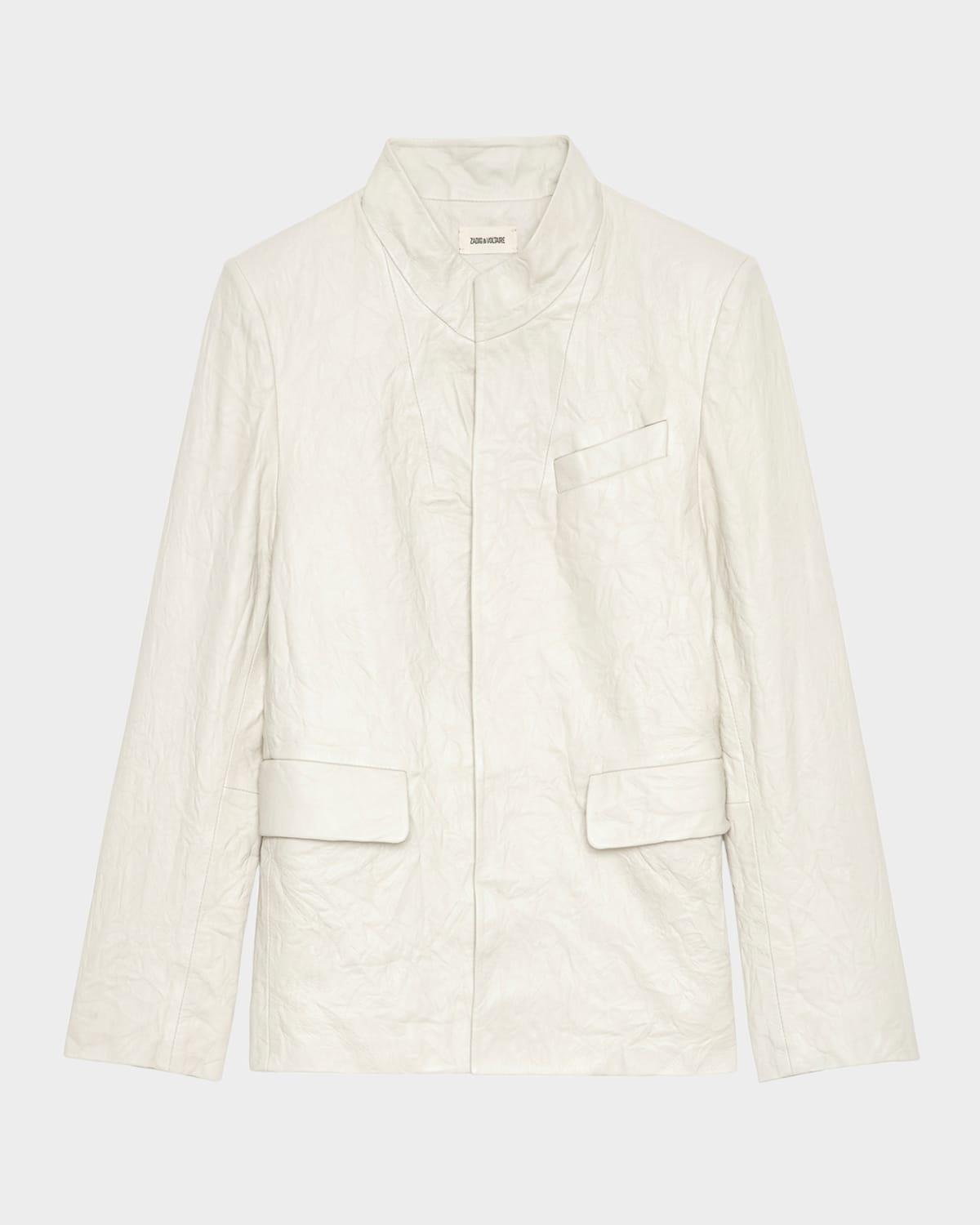 veryn crinkled leather jacket