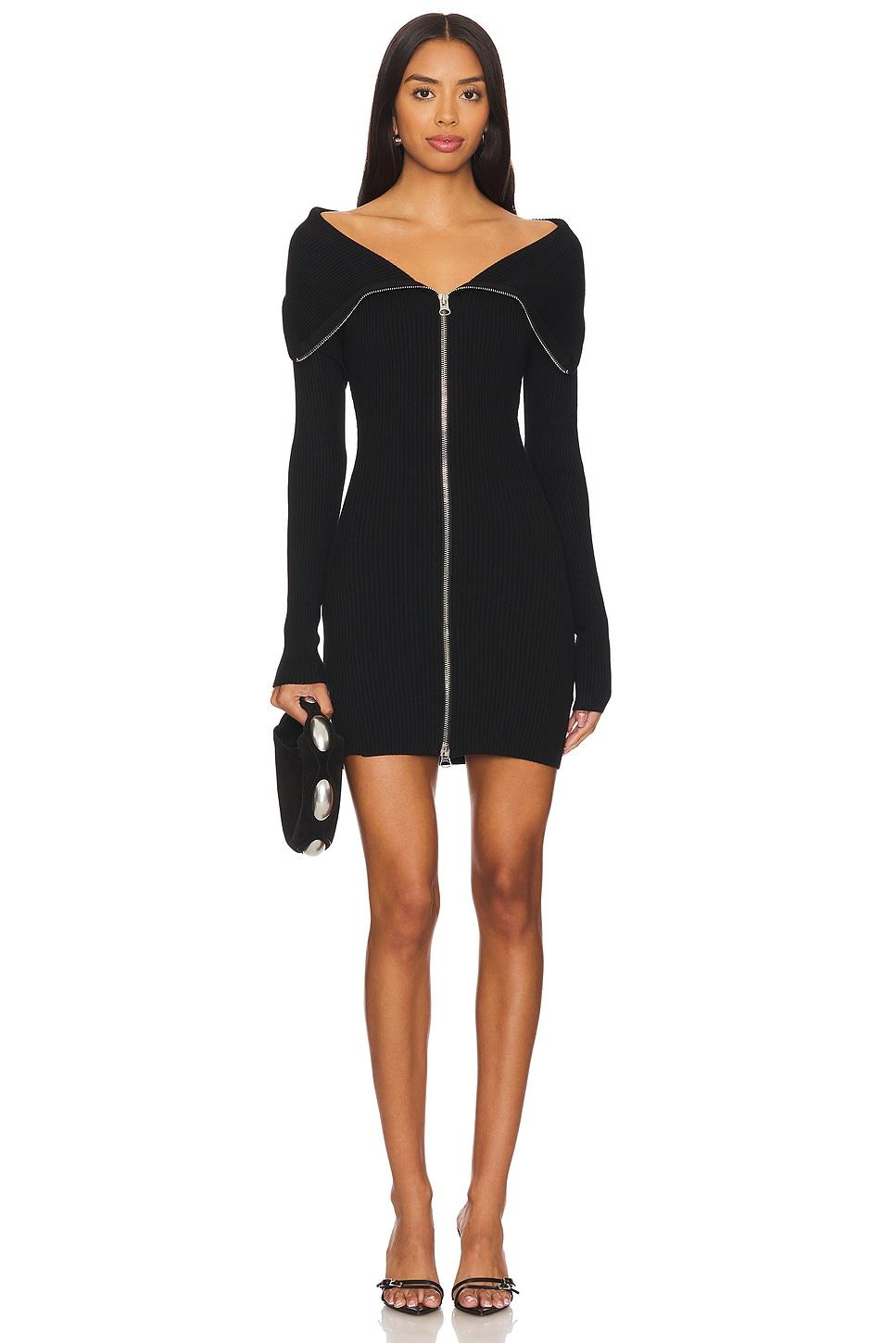 vesper off shoulder knit mini dress