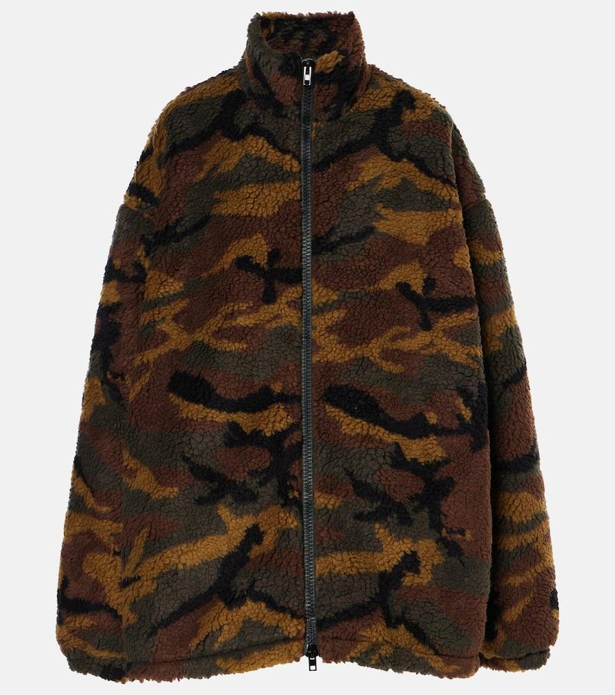 vetements camo fleece jacket