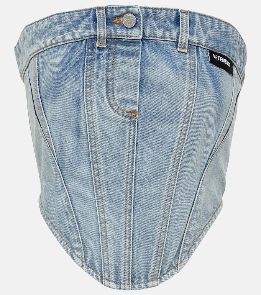 vetements cotton denim corset
