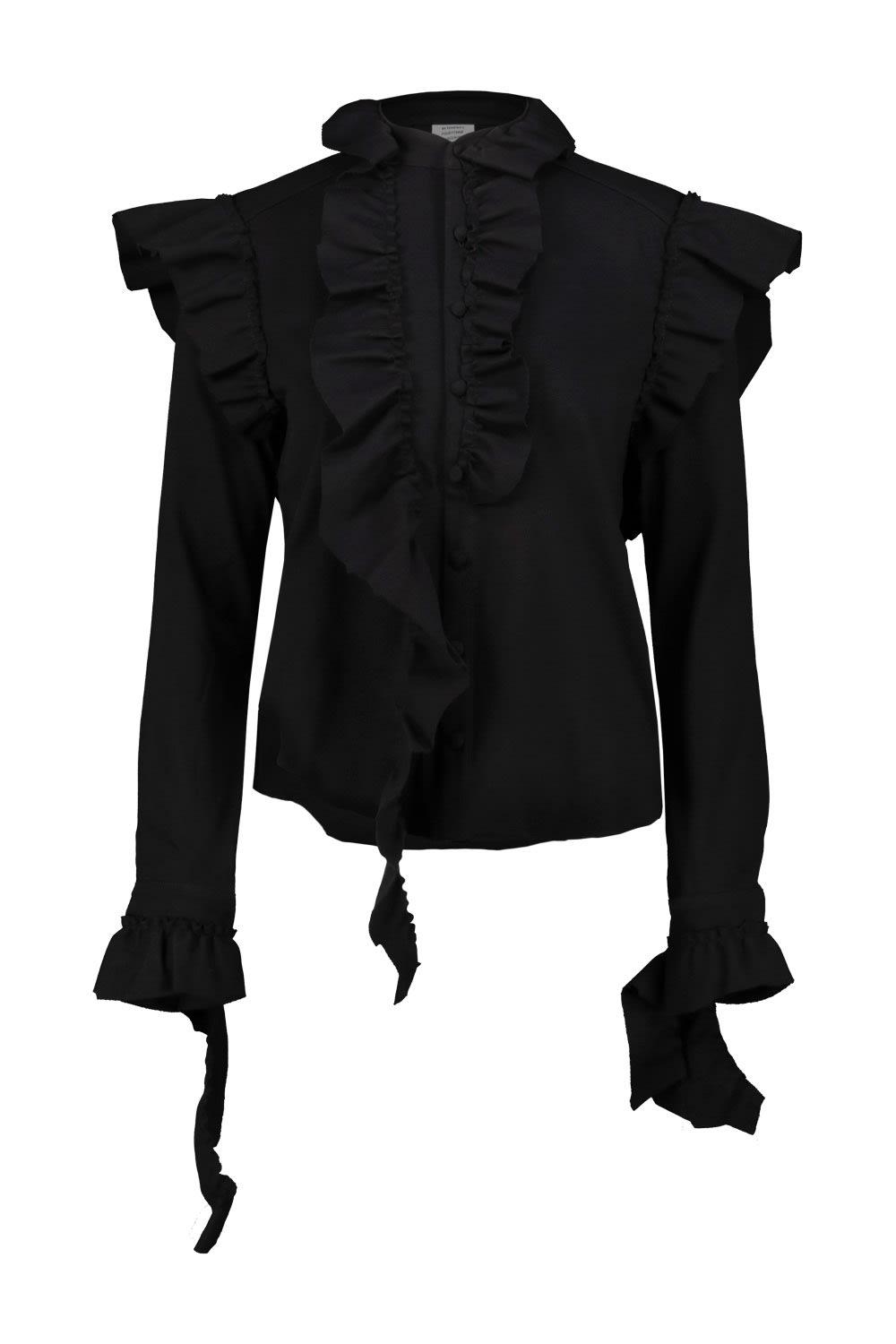 vetements deconstructured jersey blouse