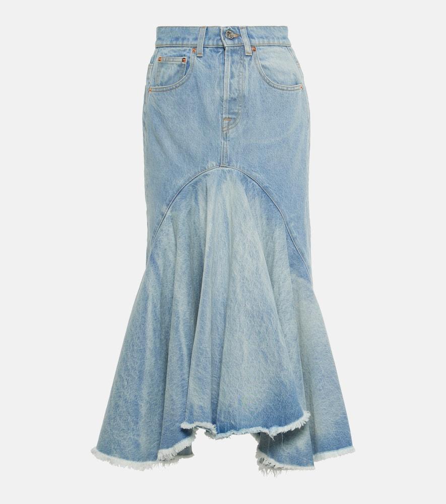 vetements denim midi skirt