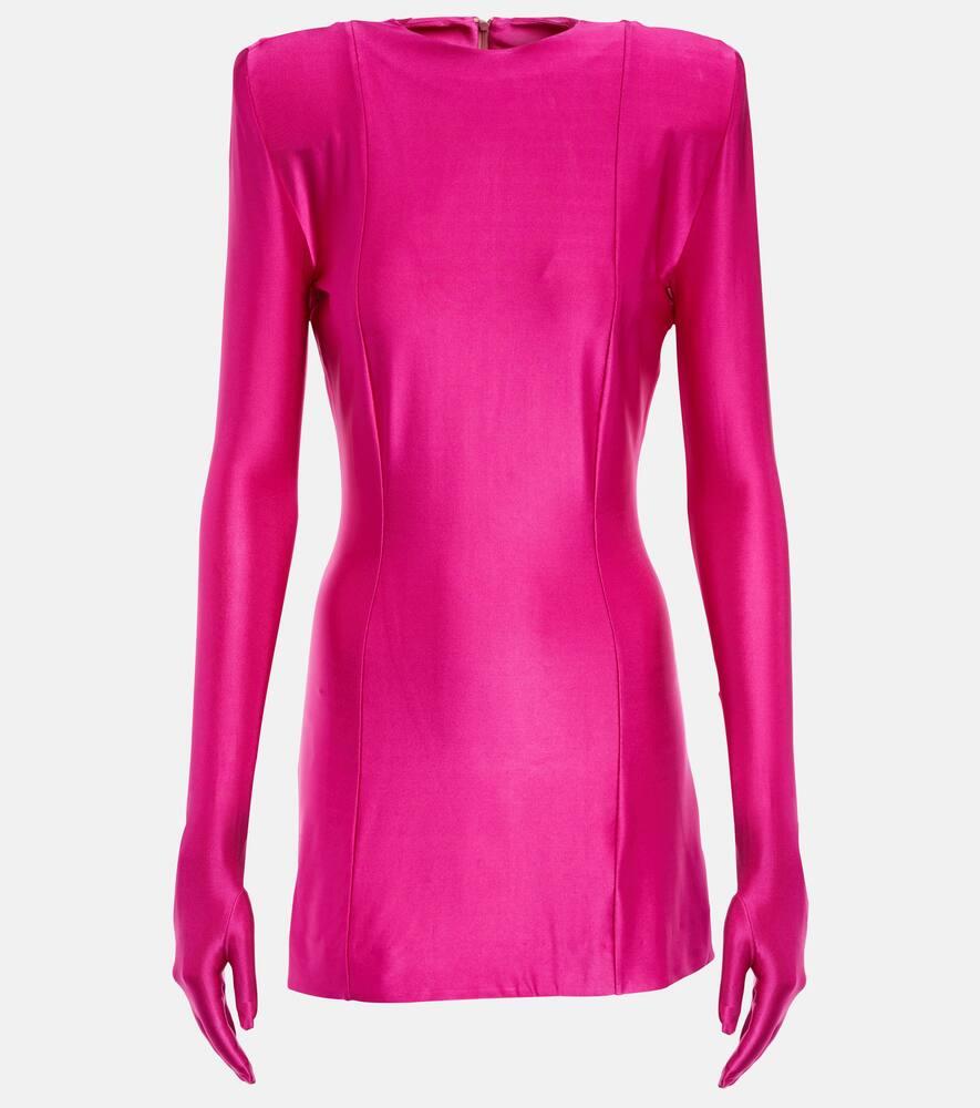 vetements diva gloves jersey minidress