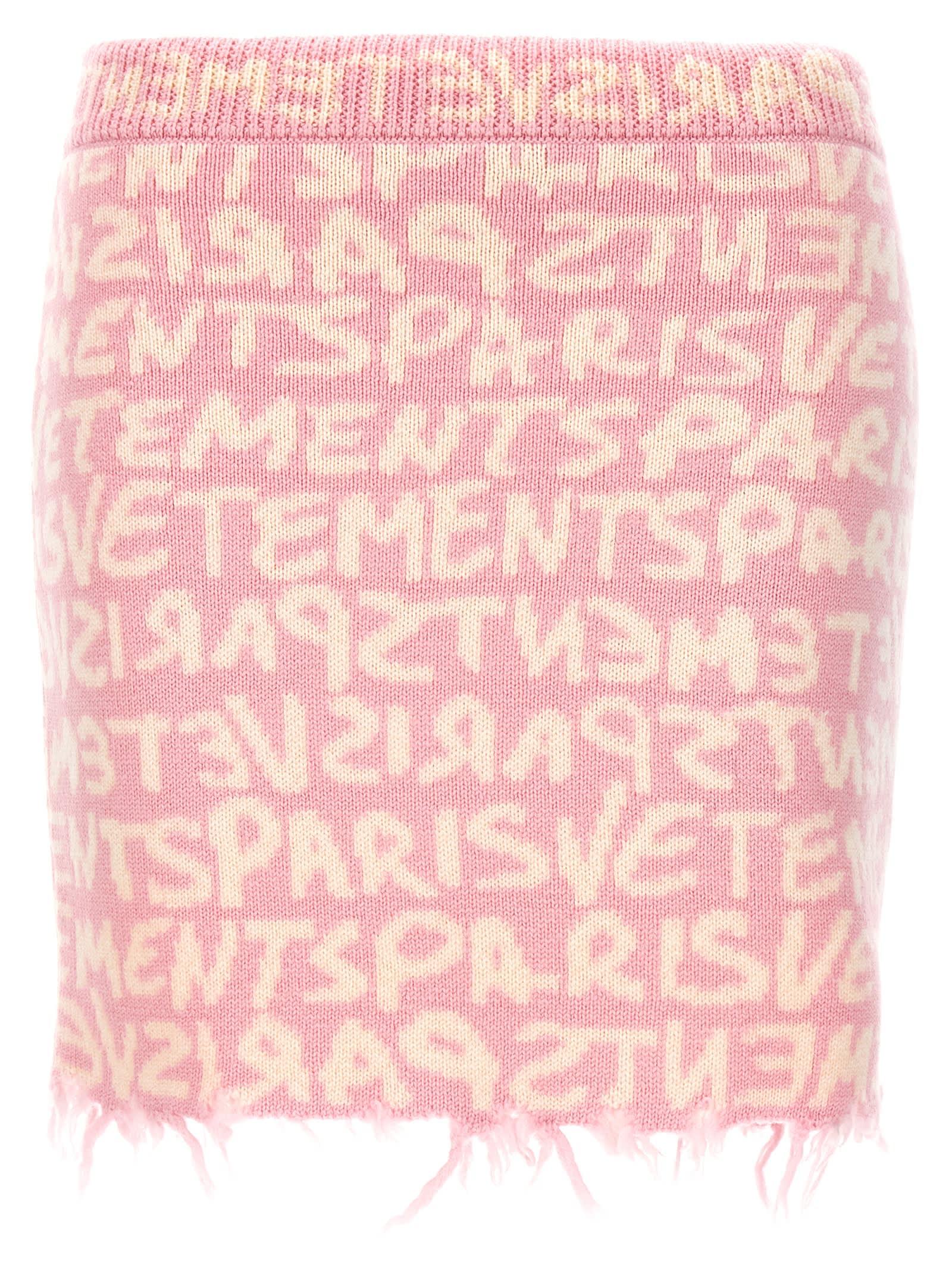 vetements graffiti monogram skirt