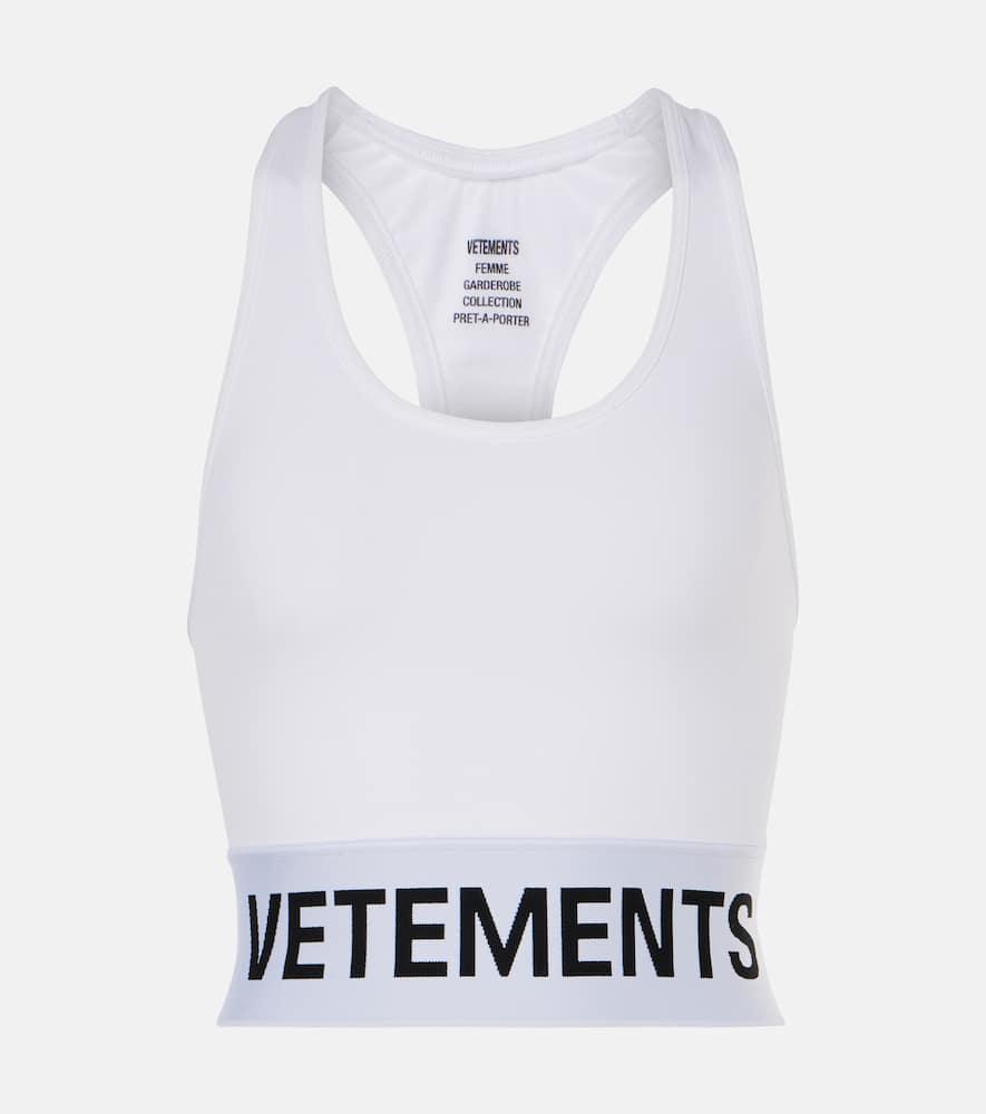 vetements logo sports bra