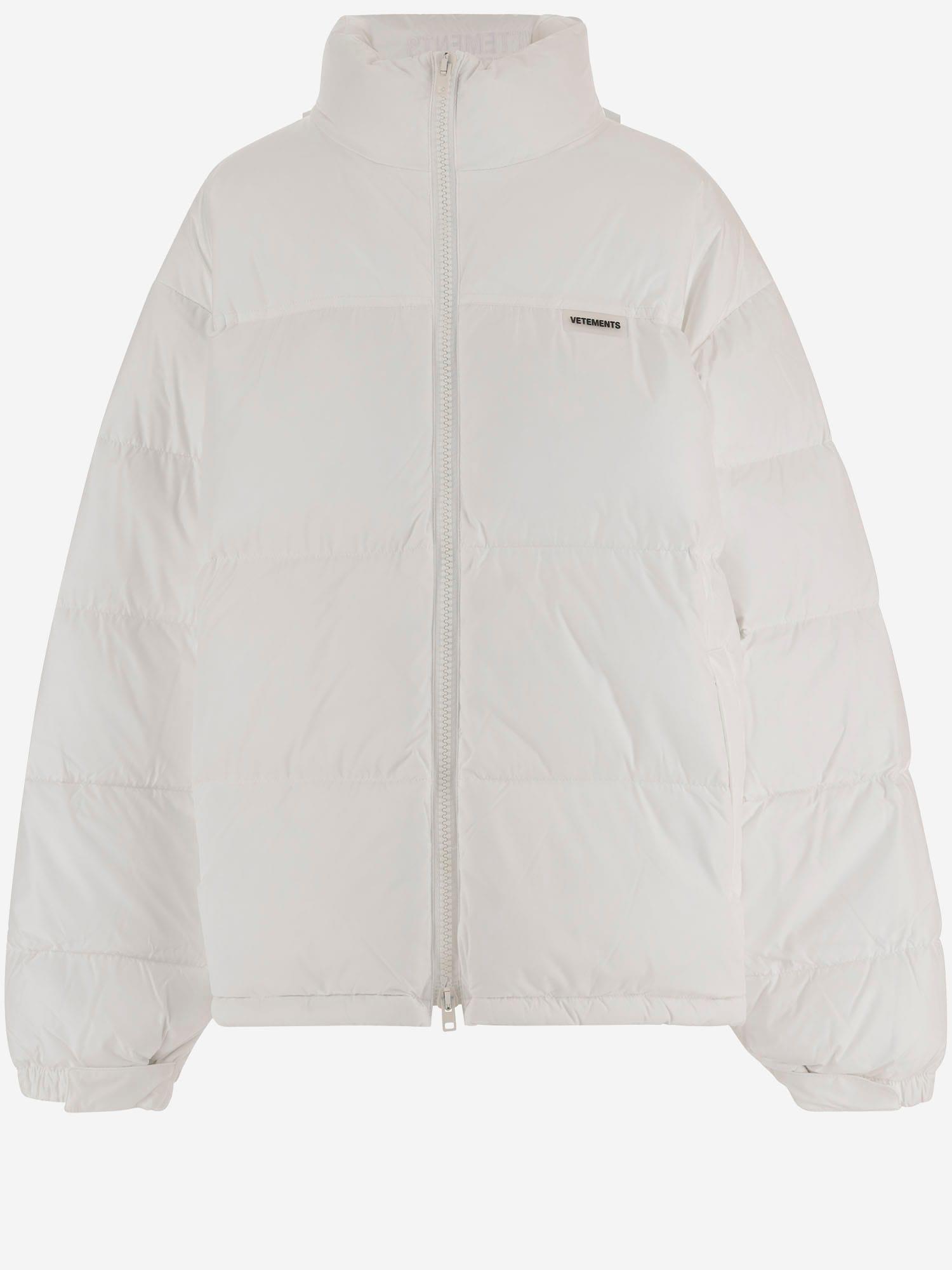 vetements nylon padded jacket with logo