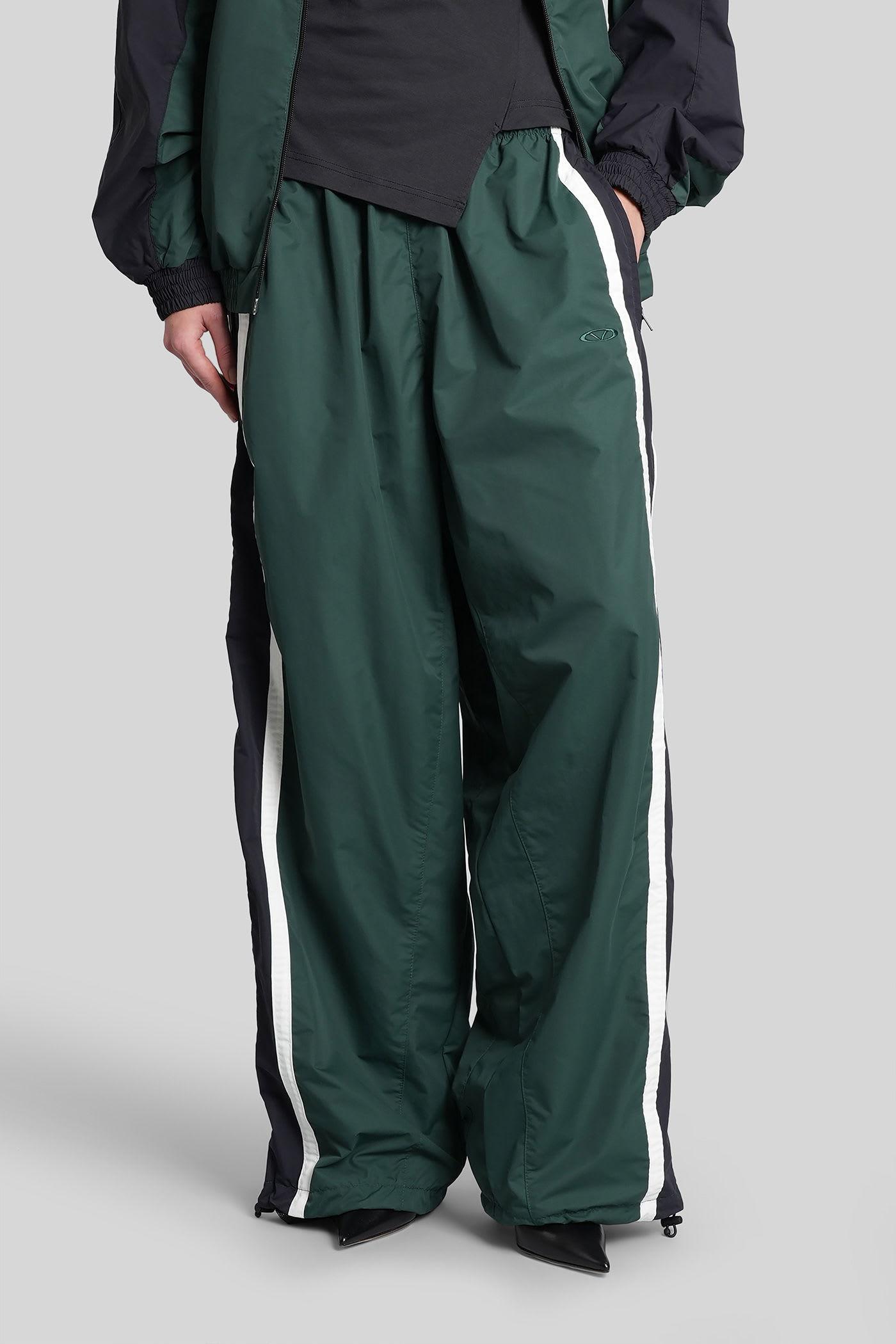 vetements pants in green nylon
